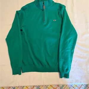 Vineyard Vines Teal Zip-Up Sweater